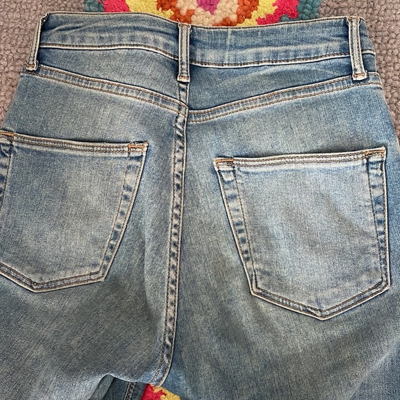 Topshop Jamie Slim Ripped Jeans HighRise 25 Distressed Blue - Picture 10 of 10